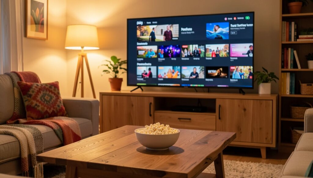 Séries Lançadas em Setembro de 2016: Notas, Cancelamentos e o Que Realmente Vale Maratonar Sala de estar aconchegante com TV e pipoca para maratonar séries